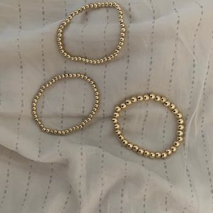 14k gold plated stretchy bracelets